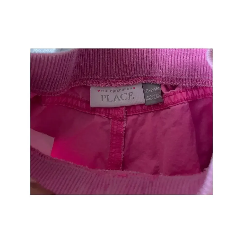The Children's Place Baby Girls Pink Cotton Pull-On Shorts Size 18-24 Months